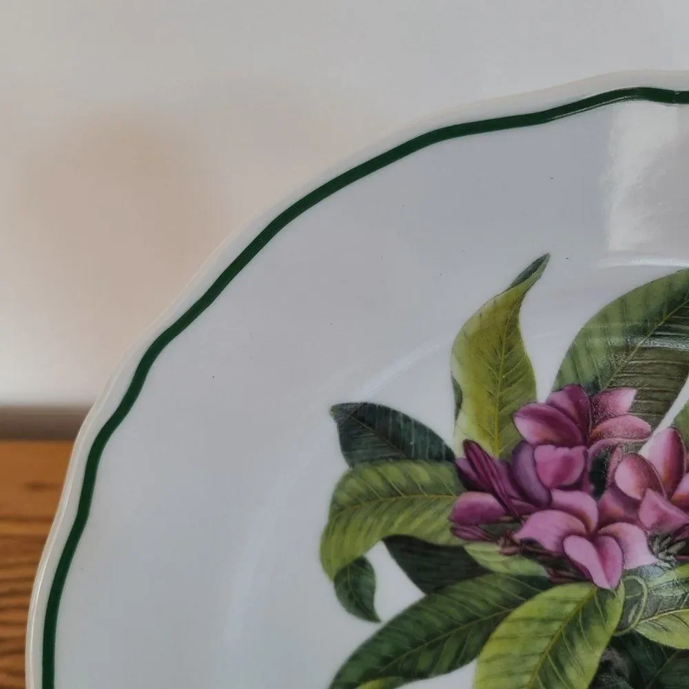 Rare Andrea by Sadek Plumeria Dinner Plate Williamsburg Catesby Collection VTG